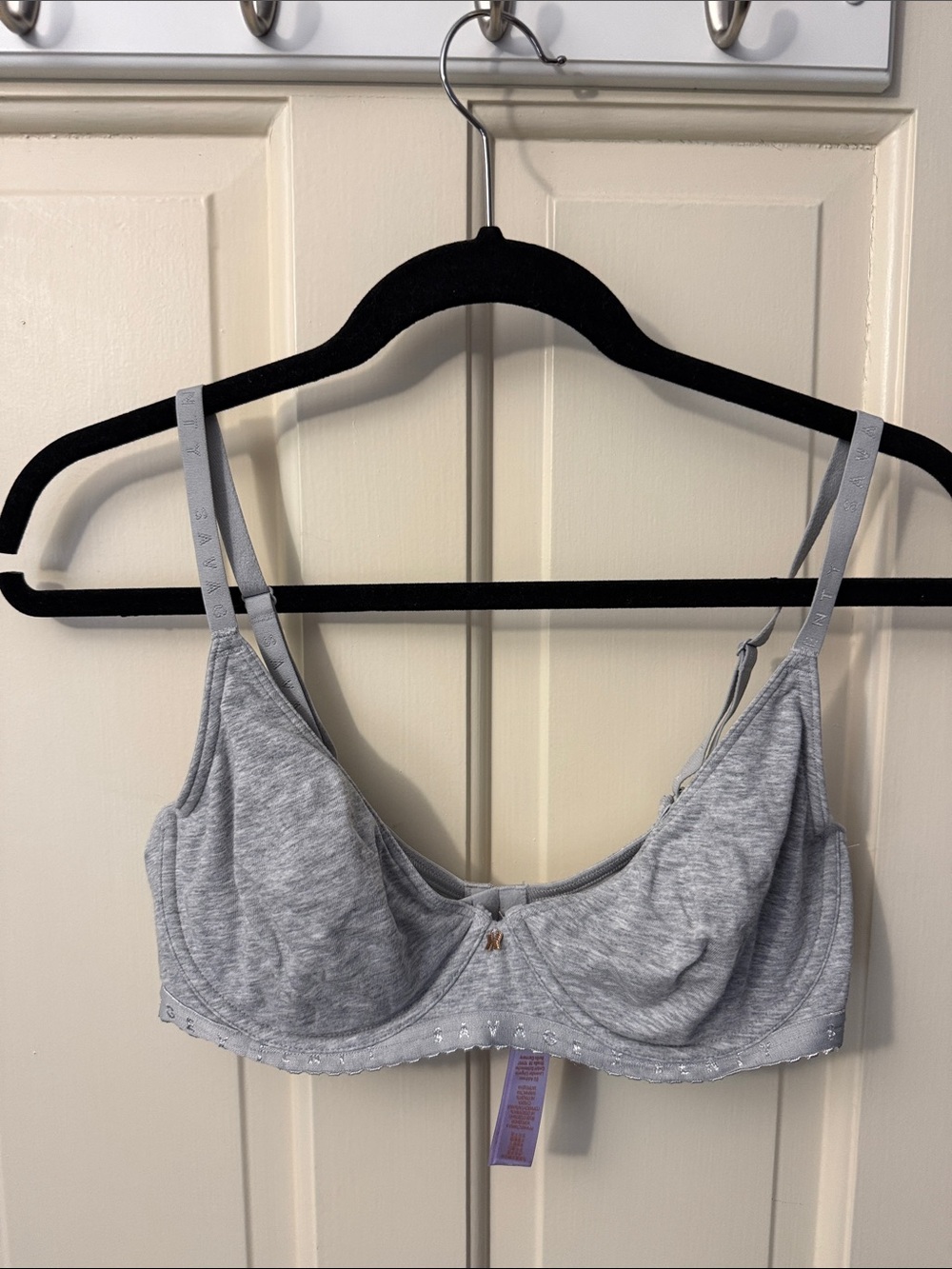 Savage Fenty Light Gray Cotton Everyday Underwire Bra by  - Soft Support